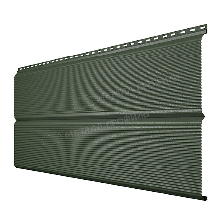 Металлический сайдинг Металл Профиль L брус XL Волна, 0.5 VikingMP E, RAL 6007 бутылочно-зеленый