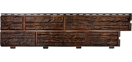 Сайдинг формованный Альта Профиль Сланцевая порода, 3100x270x1.1 мм, коричневый