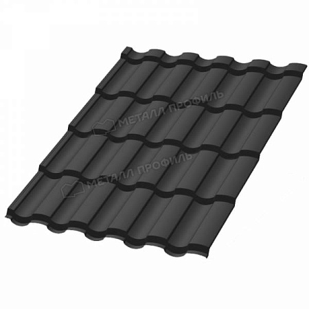Металлочерепица Металл Профиль Монтекристо, VALORI 0.5, темно-серый Dark grey