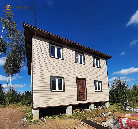 Монтаж фасада панелями Альта Профиль в КП Слобода Монтаж фасада панелями Альта Профиль в КП Слобода