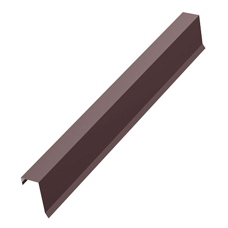 Планка торцевая Aquasystem AQUACLICK, 0.5 PU MATT, Zn 275, 28х65х117х10, RAL 8017 коричневый