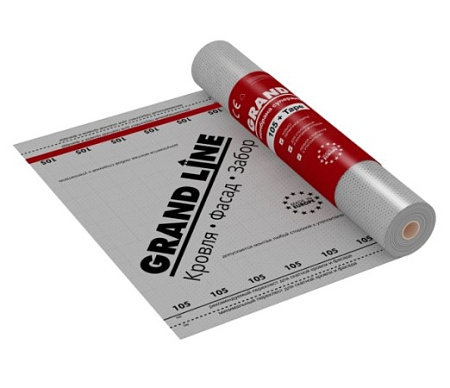 Мембрана супердиффузионная 105+Tape Grand Line / Гранд Лайн, 1,5 x 50 м