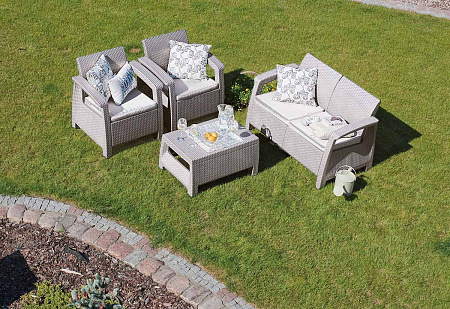 Дачная мебель Corfu set Allibert (Аллиберт), цвет капучино