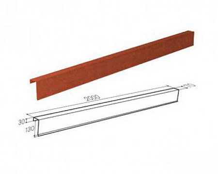 Фронтонная планка Gerard, 2000 мм, chestnut (121)