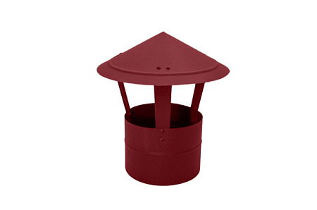 Дымник (колпак) на трубу круглый Grand Line d140, 0.5 Satin, RAL 3005 (красное вино)