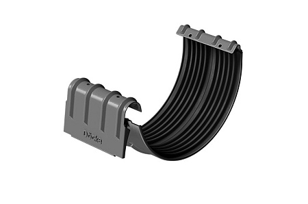 Соединитель желобов с замком Docke STAL PREMIUM D125, RAL 7024 графит