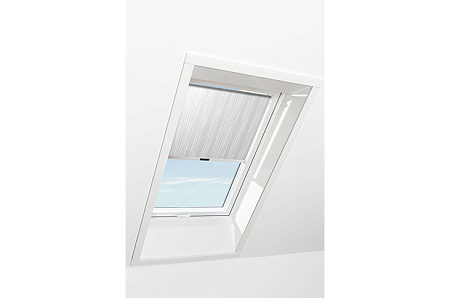 Штора рулонная дневного света Roto ZRS M, 114x118, полосы серый