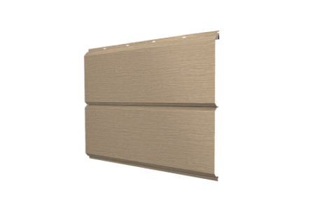 Металлический сайдинг Гранд Лайн / Grand Line профиль ЭкоБрус новый, Принт Элит 0,45, Молочное дерево TwinColor