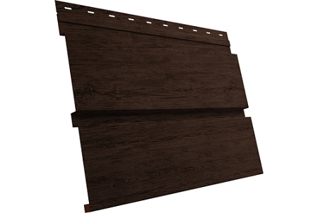 Металлический сайдинг Гранд Лайн / Grand Line профиль Квадро Брус, Принт Премиум 0.45 с пленкой, Античный дуб TwinColor