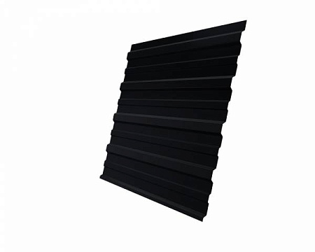Профнастил С10А Гранд Лайн / Grand Line 0.5 Satin Matt Zn 180, цвет RAL 9005 (черный асфальт)