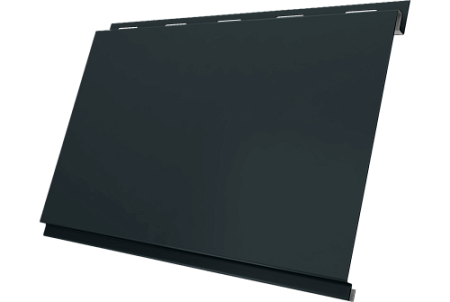 Металлический сайдинг Гранд Лайн / Grand Line профиль, Вертикаль классик PurPro матовый 0.5 с пленкой, RAL 7016 антрацитово-серый