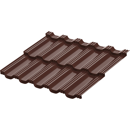 Модульный профиль Aquasystem Гетеборг, 0.45 PE, Zn 140, RAL 8017 коричневый