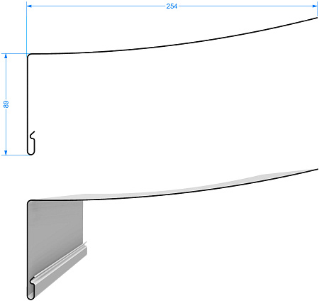 Универсальный околооконный профиль Docke PREMIUM 89 / 254, 3000 мм, пломбир
