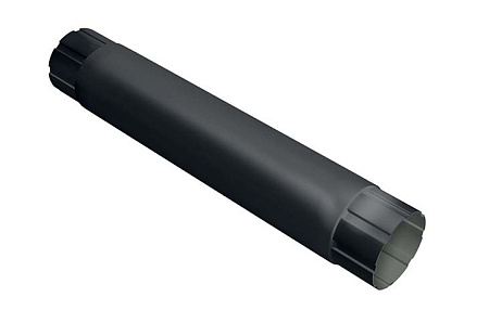 Труба круглая соединительная D125/90 Grand Line PE Matt, 1.0 м, RAL 7024 мокрый асфальт