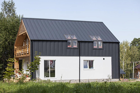 Кликфальц Pro Гранд Лайн / Grand Line, GreenCoat Pural Matt 0.5, цвет RR 21 светло-серый (RAL 7040)