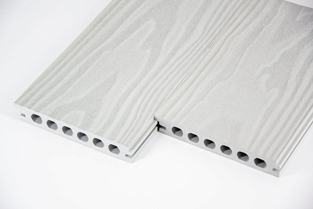 Бесшовная террасная доска из МПК, 140х25х3000, жемчуг