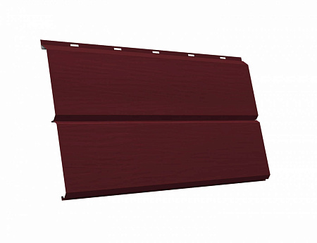 Металлический сайдинг Гранд Лайн / Grand Line профиль ЭкоБрус новый 3D, Drap ТХ 0.45 с пленкой, RAL 3005 красное вино