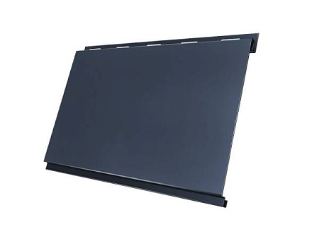 Металлический сайдинг Гранд Лайн / Grand Line профиль Вертикаль, GreenCoat Pural 0.5, цвет RR 23 темно-серый (RAL 7024)