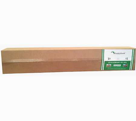 Комплект секции ограждения Holzhof Woodstyle / Хольцхоф (фактура дерева), длина 1 м.п, высотa 1 м, цвет коричневый
