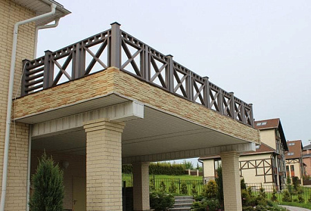 Секция ограждения Ламбет GRINDERDECO, 2120х1075 мм, мербау