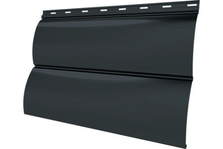 Металлический сайдинг Гранд Лайн / Grand Line профиль Блок-хаус новый, PurLite 0,5 матовый с пленкой, RAL 7016 антрацитово-серый