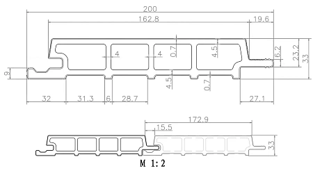 Фасадная панель сплошная из ДПК CO-EX MIX 33x200x3600 мм, цвет suar