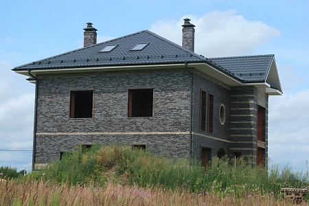 Металлочерепица Гранд Лайн / Grand Line, коллекция Kredo, 0,5 Satin Zn 140, цвет RAL 7004 (сигнально-серый)