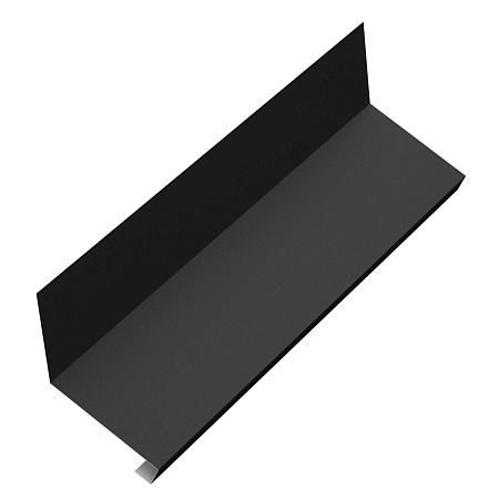 Планка примыкания нижнего к трубе Aquasystem AQUACLICK, Rooftop Бархат, 150х200х35х30, RAL 9005 черный