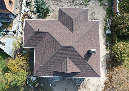 Ламинированная битумная черепица Docke Premium Dragon, Зрелый каштан, 2,38 м2/уп