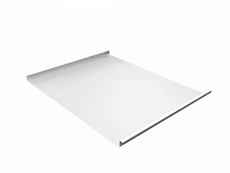 Фальц двойной стоячий Гранд Лайн / Grand Line, Drap 0.45, цвет RAL 9003 (сигнально-белый)