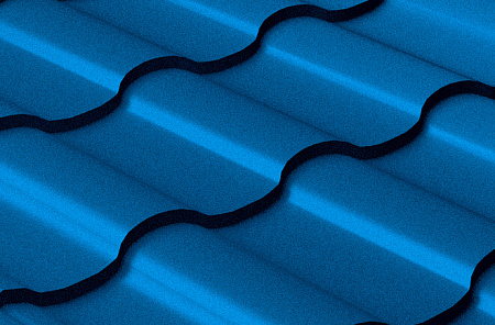Металлочерепица Гранд Лайн / Grand Line, коллекция Kredo, 0,5 Satin Zn 140, цвет RAL 5005 (сигнально-синий)