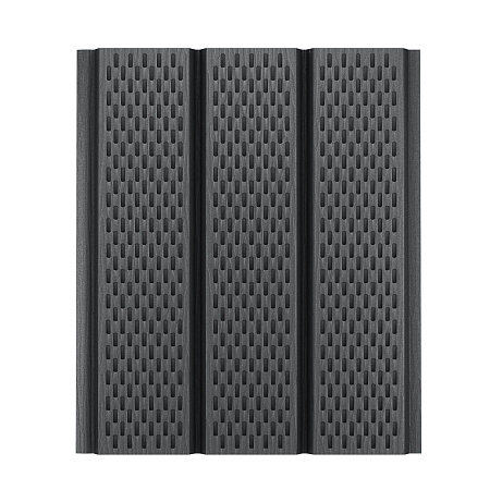 Софит с полной перфорацией AQUASYSTEM, 0.45 PE, Zn 140, 2400x325 мм, RAL 7024 графит