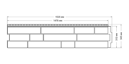 Фасадная панель Я-Фасад Grand Line Крымский сланец, слоновая кость