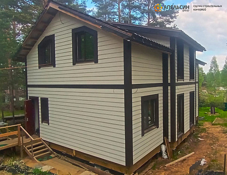 Монтаж фасада фиброцементным сайдингом CM Bord в пос. Орехово Монтаж фасада фиброцементным сайдингом CM Bord в пос. Орехово