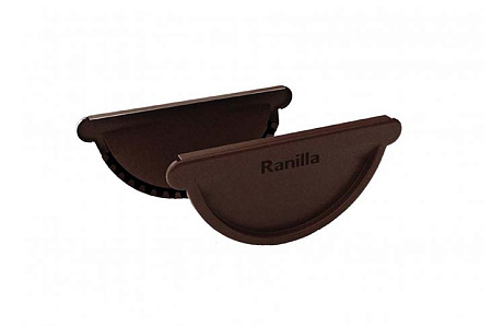 Заглушка желоба D125 Ranilla, PE Matt, RAL 8017 шоколад