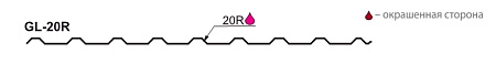 Профнастил С20R Гранд Лайн / Grand Line 0,45 Drap Zn 140, цвет RAL 7016 (антрацитово-серый)