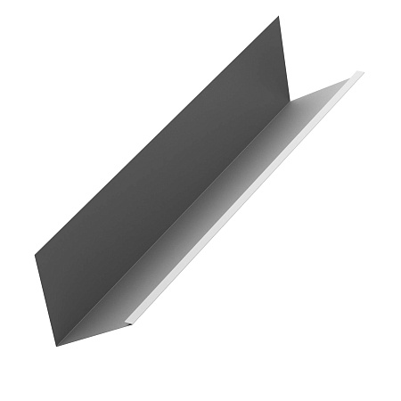 Планка примыкания верхнего к трубе Aquasystem AQUACLICK, Rooftop Бархат, 20х240х240, RAL 7024 темно-серый