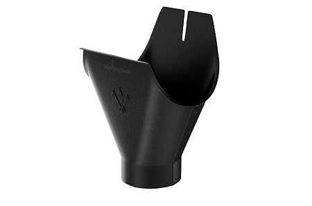 Воронка желоба D125 Aquasystem PU Matt, RAL 9005 черный