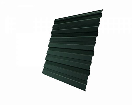 Профнастил С10R Гранд Лайн / Grand Line 0,5 GreenCoat Pural Matt Zn 275, цвет RR 11 темно-зеленый (RAL 6020)