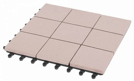 Садовый паркет Люкс 12 GRINDERDECO ДПК, 300x300 мм, выбеленный дуб, упаковка 10 шт.