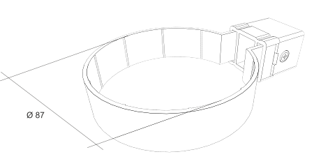 Хомут трубы Kliker ПВХ Grand Line Premium, RAL 3005 красное вино