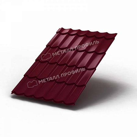 Металлочерепица Металл Профиль (Ламонтерра, Ламонтерра X, Макси), PURETAN 0.5, вишневый RR29
