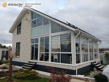 Монтаж фасадных панелей Grand Line Design + Альта Профиль Шотландия ЭКО г.п. Ульяновка Монтаж фасадных панелей Grand Line Design + Альта Профиль Шотландия ЭКО г.п. Ульяновка