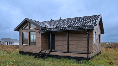 Металлочерепица Гранд Лайн / Grand Line, коллекция Kvinta плюс, 0.5 Satin Zn 140, цвет RAL 9005 (черный янтарь)