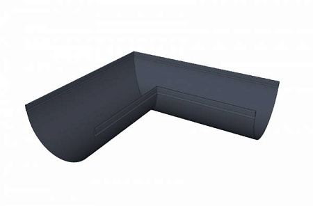 Желоб угловой 135°, D125 мм, Zn + порошк.покраска, цвет RAL 7024 (мокрый асфальт)