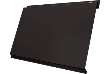 Металлический сайдинг Гранд Лайн / Grand Line профиль Вертикаль классик, Атлас 0.5 с пленкой, RR 32 (темно-коричневый)