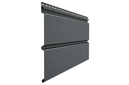 Сайдинг Docke Premium D6S брус, 3.60*0.30 м, графит