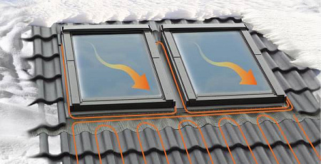 Подогреваемый стеклопакет Fakro / Факро, размер 114х140