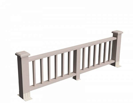 Секция ограждения Троя GRINDERDECO, 2120х715 мм, выбеленный дуб