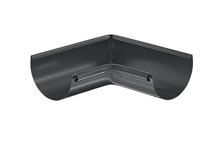 Угол желоба внутренний D125 Aquasystem Комфорт PE, RAL 7024 мокрый асфальт